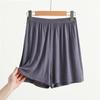 Ropa de abrigo Pantalones cortos de modal para mujer Verano talla grande Cintura alta Pierna ancha Holgados Pantalones de pijama Finos Pantalones de seguridad Pantalones casuales