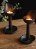 Candelabro Antiguo de Hierro Fundido Estilo Country Americano Lámpara de Queroseno, Lámpara Vintage Retro Nostálgica para Ceremonia del Té, Adorno de Decoración para Casa de Huéspedes