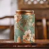 Latas de Chá Florais Estilo Chinês, Chá Preto, Chá Verde, Chá Branco, Latas de Papel Estanhado Rosa Vermelho Escuro, Novo Estilo Chinês de Armazenamento e Exibição
