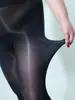 Fábrica de Origem 2026 Meia Fina 150kg Plus Size Preto Brilhante Seda 8D Imitação de Perna Sem Costura Meias Provocantes