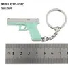 Mini Acessórios PUBG P90 S686 DP-28 Chaveiro de Liga Metálica Modelo de Arma Brinquedo Pequeno Ornamento