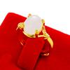 Joyería de oro de arena de Vietnam al por mayor con incrustaciones de circón jade malayo anillo abierto chapado en oro suministro directo de fabricantes femeninos anillo de circón