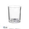 Transfronterizo en stock Suministro Directo 508 Taza de Vidrio para Velas 7084 Taza Esmaltada Tapa de Bambú Taza de Velas de Soja Taza Negra para Aromaterapia