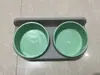 Comedero ecológico para gatos, doble comedero con boca inclinada, comedero para mascotas para comer y beber, protege la columna cervical y previene que se vuelque