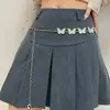 Cadena de Cintura de Mariposa Retro de Metal Estilo Medieval, Elegante, Exquisita y de Gama Alta, Collar Versátil de Estilo Frío de Nicho Femenino