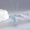 Colares Série de Animais Fofos Flocados Transfronteiriços Corgi Bichon Elefante Azul Coelho Panda Pingente Colares Outono e Inverno