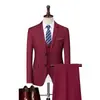 Traje Nuevo para Hombre Chaqueta Profesional Traje de Hombre Ropa de Trabajo Negocios Casual Dos Botones Traje Formal Chaleco Simple Bestia
