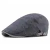Gorros tipo boina de algodón y lino al por mayor, estilo fino de primavera y verano, estilo británico clásico retro, gorra visera protectora del sol para hombres y mujeres