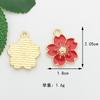 Versión coreana de flor de cinco pétalos girasol diy gota de aceite aleación accesorios de joyería aretes colgante pulsera llavero colgante