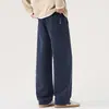Shanggu Moda Masculina Outono Inverno Simples Caimento Casual Calças Masculinas Soltas Textura Resistente a Amassados Versátil para o Trabalho Calças Emagrecedoras