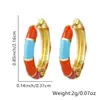 Europa y Estados Unidos INS nuevo color de gota de aceite a juego Chapado en cobre Oro de 18 quilates Pendientes que no se decoloran Pendientes de alto sentido para mujer Joyería al por mayor