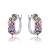 Pendientes de Cristal de Zircón Europeos y Americanos Más Vendidos, Pendientes de Oro Rosa de Moda, Pendientes de Zircón, Pendientes Transfronterizos