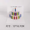 Tallado en papel hecho a mano creativo enviar mensaje de bendición tarjeta Tanabata Festival cumpleaños música pastel estéreo tarjeta de felicitación venta al por mayor regalo