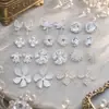 Accesorios para Pendientes de Perlas Galvanizados en Plata Gruesa, Serie de Pendientes de Fuegos Artificiales de Mariposa Atmosféricos, Bases Vacías al por Mayor, Galvanoplastia Ecológica