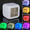 Oferta especial colorida mudança de cor dez mil anos despertador luminoso relógio mudo relógio eletrônico bonito pequeno despertador relógio preguiçoso