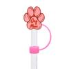 Huella de pata de cachorro linda fiesta DIY cubierta para pajita tapón de polvo PVC funda de pajita de dibujos animados tapa de pajita accesorios decorativos