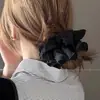 Scrunchie de Renda Branca para Mulheres, Elástico de Cabelo Retro Francês de Alta Qualidade, Corda de Cabelo Nova Moda 2025