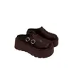 Populares zapatos Birkenstock de plataforma con suela gruesa, sin cordones, para mujer, nueva colección otoño 2026, cómodos, de punta cerrada, para exteriores, tipo zapatilla de media caña