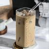 Vaso de vidrio de borosilicato de alta calidad para el hogar, la oficina, bonito vaso para beber, vaso para jugo, vaso para leche, vaso de una sola capa resistente al calor