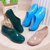 Botas de lluvia, zapatos impermeables, botas de lluvia, zapatos de goma, cubrezapatos, botas de agua con lingotes de plata, botas de mujer para adultos, cocina, lavado de autos, trabajo, antideslizantes, tubo corto, verano