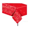 Zb119 Pañuelo Rojo Flor de Anacardo 130*220cm Mantel Desechable para Fiesta Pe Mantel de Fiesta