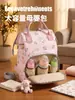 Bolsa de Mamá Grande con Estampado de Conejos y Flores Tela Oxford Impermeable Doble Hombro Bolsa para Madre y Bebé Se Puede Colgar en el Cochecito Compartimento Aislado para Biberones