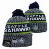 2026 Nuevo Gorro de Punto con Pompón de Color Mixto al por Mayor, Gorro de Lana de Equipo de Rugby, Jacquard de Doble Cara, Estilo Retro Artístico