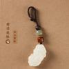 Jade Branco/Jade Hetian Fonte Financeira Pi Xiu Wen Brincar DIY Chave do Carro Pingente Criativo Para Homens e Mulheres Enfeites para Pendurar em Bolsas Vintage