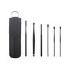 Herramienta para recoger orejas, portátil para el hogar, juego de púas de acero inoxidable, púas para orejas, juego de cucharas para orejas
