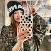 Funda de teléfono linda estilo ins de elefante bebé coreano con lunares y trompa redonda, adecuada para iPhone 16, 17 Pro y 17 Pro Max