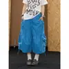 Comércio Transfronteiriço O Workwear Vintage Cordão Pp Design Americano Bolso com Cordão Calça Casual Feminina Calça de Perna Larga Plissada