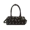 Bolso Boston floral dulce coreano para mujer, bolso de mano nuevo de moda para verano, bolso de mano pequeño, bolso bandolera cilíndrico