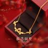 Doce moda simples novo chinês borboleta corrente clavícula cor ouro areia borboleta Joker colar fornecimento atacado