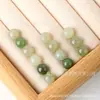 Acessórios de Contas Redondas Água Clara de Jade Hetian Natural, Pulseiras Feitas à Mão, Colares com Contas, Contas Soltas Água Clara Profundas e Claras em Estoque