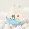 Babero para bebé, babero de silicona impermeable para comida de bebé, delantal de alimentación portátil para niños, protector anti-suciedad y salivación