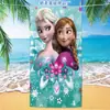 Atacado Direto da Fábrica Desenho Animado Anime Frozen Princesa Elsa Toalha de Praia Microfibra Toalha de Banho
