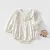 Mameluco de Algodón de Manga Larga para Bebés y Niños Pequeños, Primavera y Otoño, para Niñas, Atuendo de Salida Estilo Princesa, Ropa para Bebé Niña