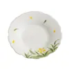 Posavasos de cerámica pintado a mano, posavasos con forma de pétalo, accesorio para juego de té japonés, bandeja aislante térmica con diseño de crisantemo de musgo pequeño