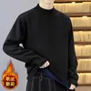 Comercio exterior transfronterizo generación otoño e invierno nuevo suéter de punto casual con cuello medio alto acolchado de terciopelo cálido
