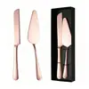 Juego de regalo de cuchillo para pastel y espátula de acero inoxidable para cumpleaños, bodas y fiestas de Amazon, incluye raspadores para pizza, pan, queso y crema