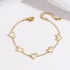 Pulsera para Mujer Joyería Nueva Europea y Americana Concha Amor Pulsera Moda Joyería de Acero Inoxidable Temperamento Forma de Corazón Pulsera Japonesa y Coreana