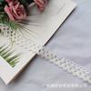 Encaje de puño bordado blanco de 2.5 cm Accesorios de encaje Accesorios para falda Lolita Decoración de cuenta a mano Ropa DIY Turbante hecho a mano