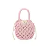 Bolso de Malla Hueca Estilo Francés 2026 Primavera Nuevo Bolso Tejido a Mano Moda Coreana Nicho Bolso Sencillo Bolso Pequeño