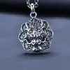 Collar zodiacal de dragón de plata pura S925 para hombre, colgante de estilo frío moderno, cadena versátil para suéter hip hop, accesorios de nicho de alta gama