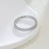 Anillo Personalizado de Acero Inoxidable Estilo Coreano Hip-Hop Sencillo Diamante Completo Lujo Ligero Joyería Unisex Anillo Venta al por Mayor en Stock