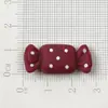 Parche de Dibujos Animados Accesorios para Joyería DIY Funda para Teléfono Móvil Pegamento de Crema Pasador Accesorios para el Cabello Media Cara Banda de Goma Rojo Vino Material para Bolsas de Zapatos