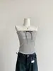 Top de tirantes tipo tubo a rayas estilo tailandés para mujer, Ropa exterior de verano, Diseño único y hermoso, Top de nicho