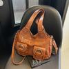 Moda Transfronteriza Bolso de Hombro para Mujer Nuevo Europeo y Americano Retro PU Bolso para Mujer Viajero de Gran Capacidad Bolso Tote Bolso Bandolera