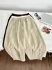 Pantalones de Lino Lyocell Tencel para Mujer, Ligeros, Transpirables, Suaves, Amigables con la Piel, Lavados al Agua, Pantalones Cortos Casuales con Cordón para Mujer