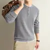 Moletom básico masculino gola redonda para comércio exterior transfronteiriço, camiseta de manga longa para primavera e outono, roupas casuais masculinas